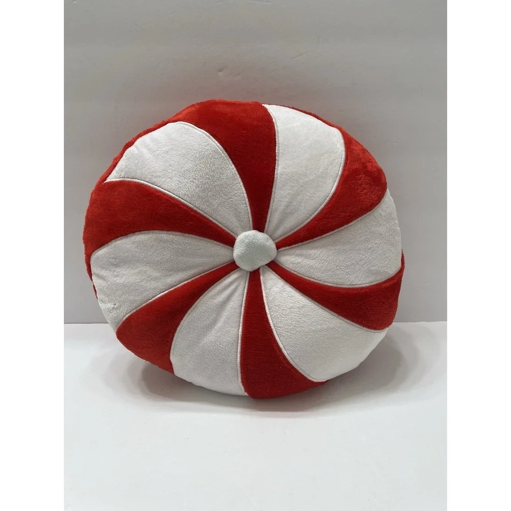 Christmas Candy Peppermint Swirl Throw Pillow 11